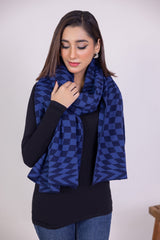 Checkered Knitted Shawl WG-SH-W22-129