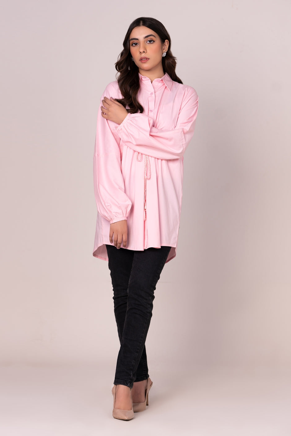 Blended Dyed Belted Tunic