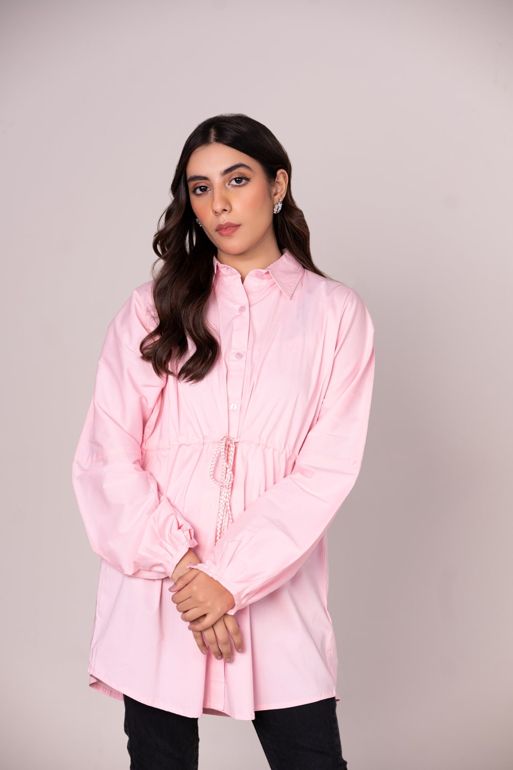 Blended Dyed Belted Tunic WG-WS-22-W10