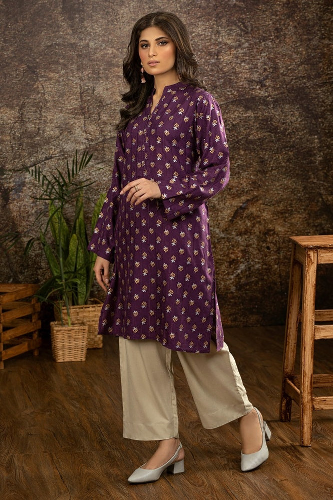 Acrylic Jacquard Block Printed Shirt