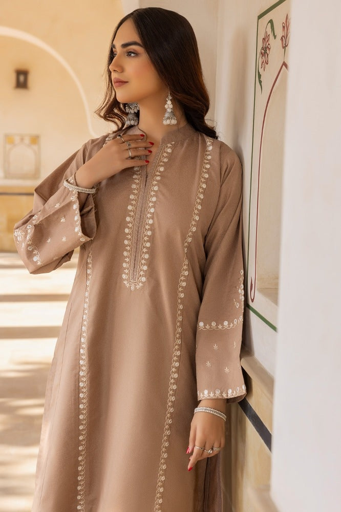 Ayudia Khaddar Embroidered Shirt
