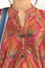 Printed Melody Printed Raw Silk Shirt And Khaddi Net Dupatta WGK-CHS-DP-2532