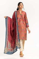 Printed Melody Printed Raw Silk Shirt And Khaddi Net Dupatta WGK-CHS-DP-2532