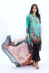 Charmeuse Silk Printed Shirt And Tissue Silk Dupatta WGK-CHS-DP-2533