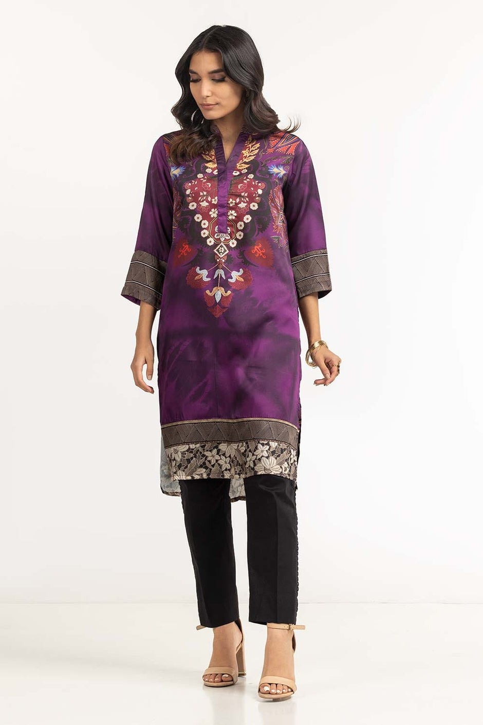Charmeuse Silk Printed Shirt