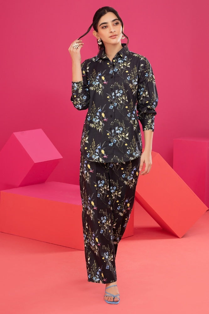 Chambray Printed Shirt Trouser