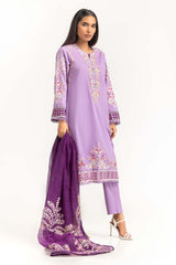 Cambric Dyed Embroidered Shirt And Trouser With Dupatta WGK-CMS-DE-2232