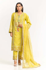 Cambric Dyed Embroidered Shirt And Trouser With Dupatta WGK-CMS-DE-2233
