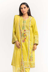 Cambric Dyed Embroidered Shirt And Trouser With Dupatta WGK-CMS-DE-2233