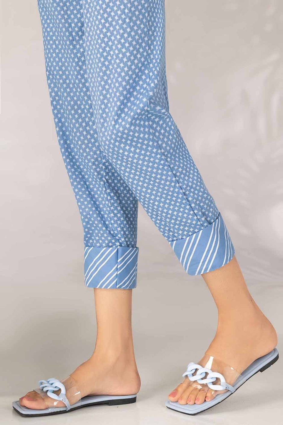 Matching Separates Block Print Shirt and Trouser