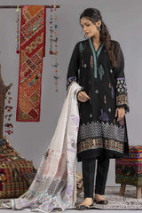Tehwaar Block Printed Shirt And Dyed Trouser With Block Printed Dupatta