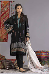 Tehwaar Block Printed Shirt And Dyed Trouser With Block Printed Dupatta