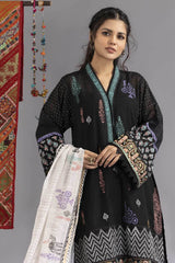 Tehwaar Block Printed Shirt And Dyed Trouser With Block Printed Dupatta