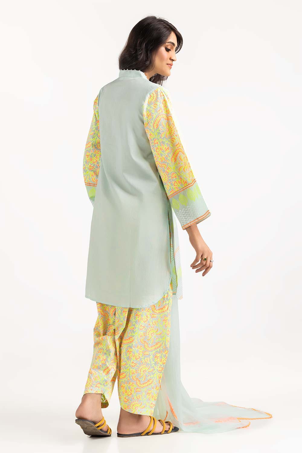Rozana Lawn Block Printed Shirt And Trouser With Chiffon Dupatta WGK-CMS-SP-2172
