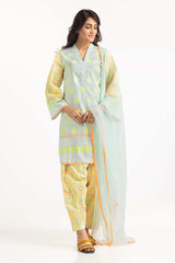 Rozana Lawn Block Printed Shirt And Trouser With Chiffon Dupatta WGK-CMS-SP-2172