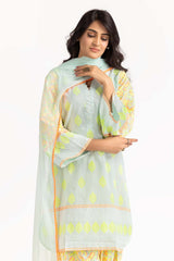 Rozana Lawn Block Printed Shirt And Trouser With Chiffon Dupatta WGK-CMS-SP-2172