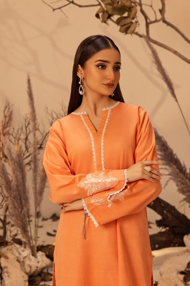 Khaddar Embroidered Shirt