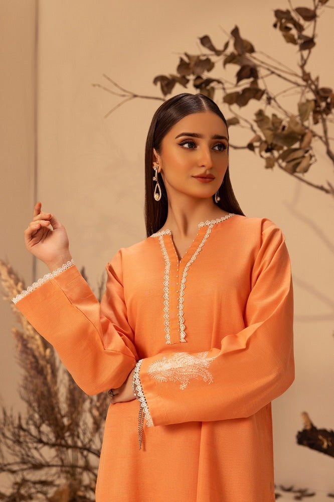 Khaddar Embroidered Shirt