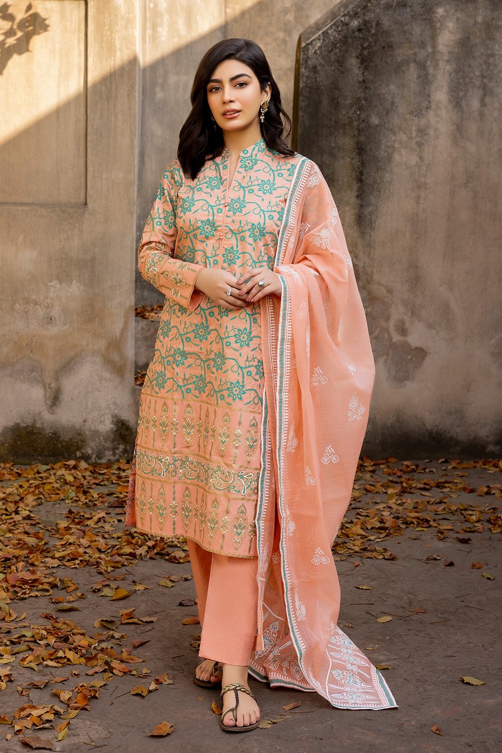 3 Piece Corduroy Block Printed Suit WGK-CRW-SP-2857s