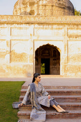 3 Piece Corduroy Block Printed Suit WGK-CRW-SP-2859s