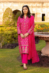 3 Piece Corduroy Block Printed Suit WGK-CRW-SP-2860s