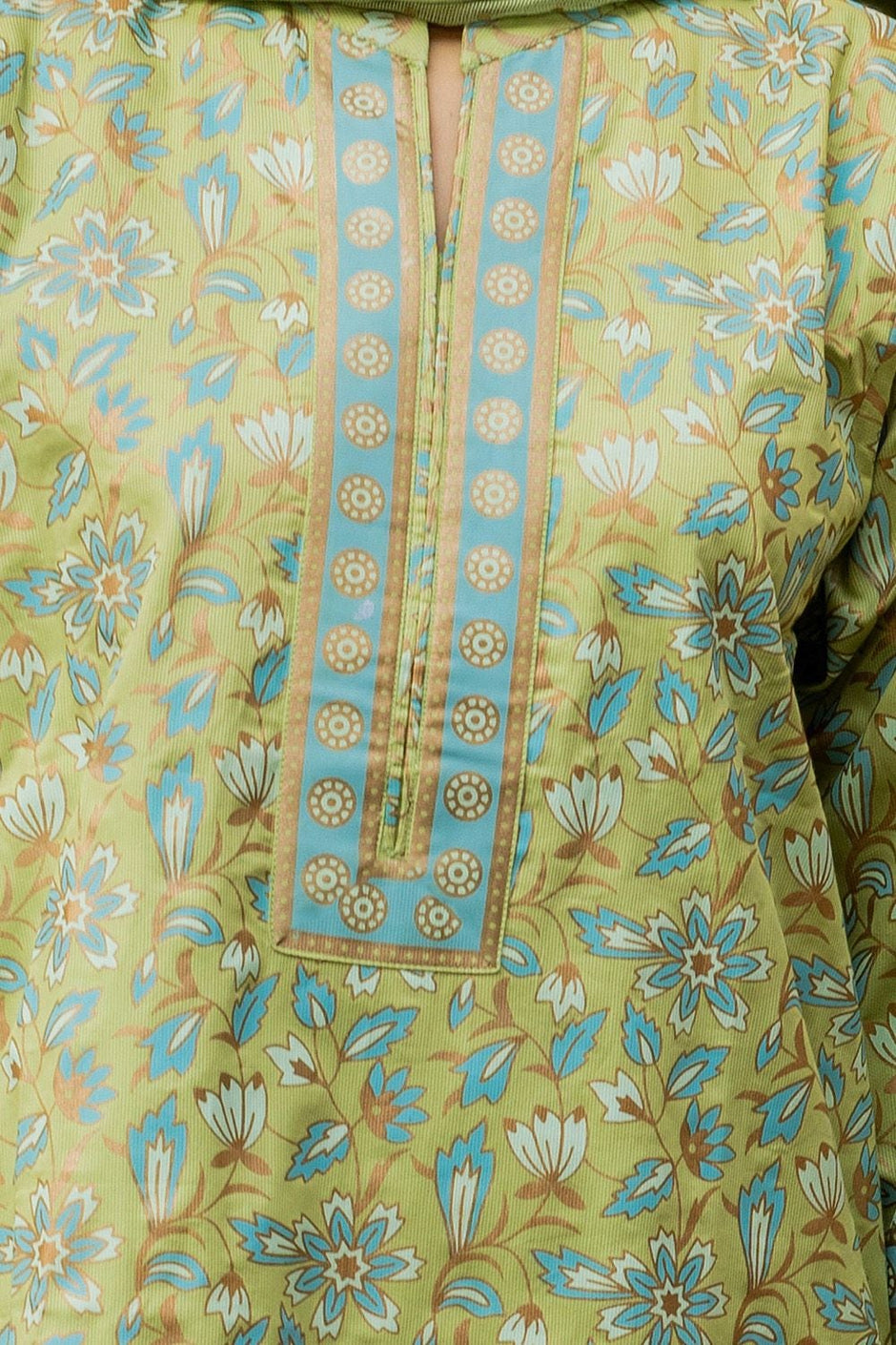 3 Piece Corduroy Block Printed Suit