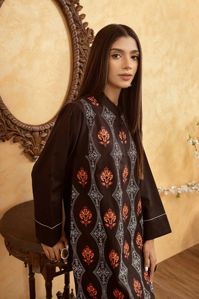 Corduroy Block Printed Shirt