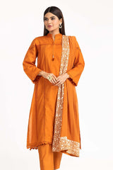 Dobby Dyed Shirt And Trouser With Embroidered Dupatta WGK-DBS-DE-2190