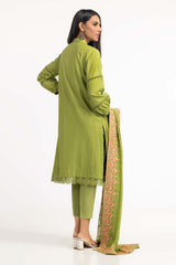 Dobby Dyed Shirt And Trouser With Embroidered Dupatta WGK-DBS-DE-2191