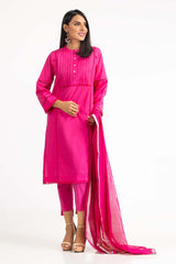 Dobby Dyed Shirt And Trouser With Embroidered Dupatta WGK-DBS-DE-2192