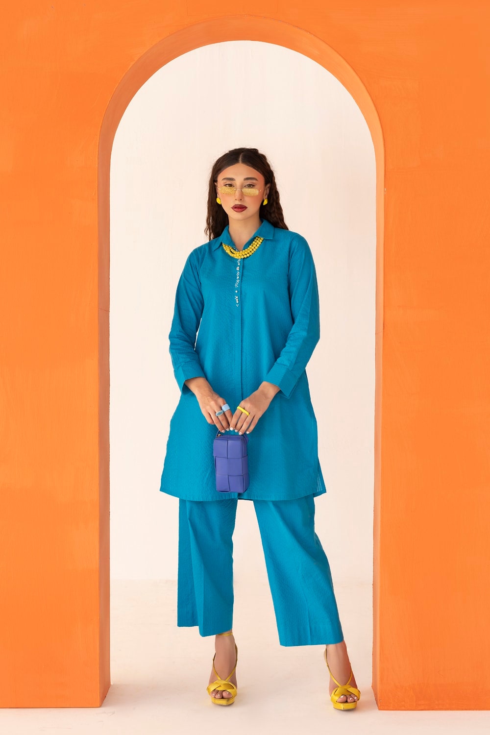 Dobby Seersucker Dyed Shirt And Trouser WGK-DBW-DY-2895