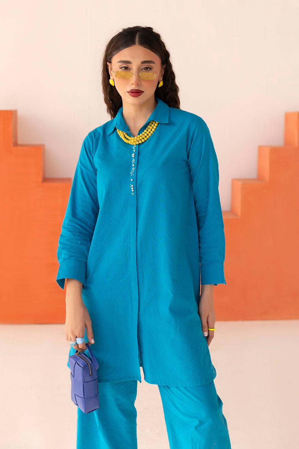 Dobby Seersucker Dyed Shirt And Trouser WGK-DBW-DY-2895