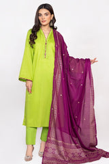 Tehwaar Block Print Shirt And Trouser with Dupatta WGK-DBW-PE-2012