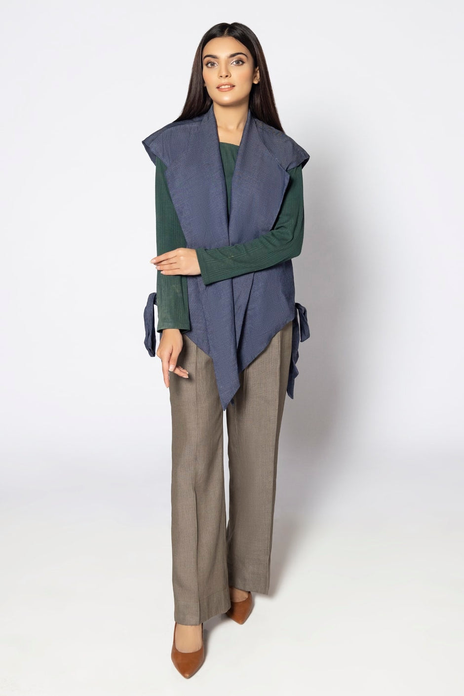 Dyed Denim Shirt And Trouser