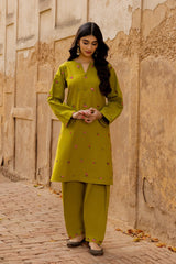 Danedar Embroidered Shirt And Shalwar WGK-DRW-DE-3139
