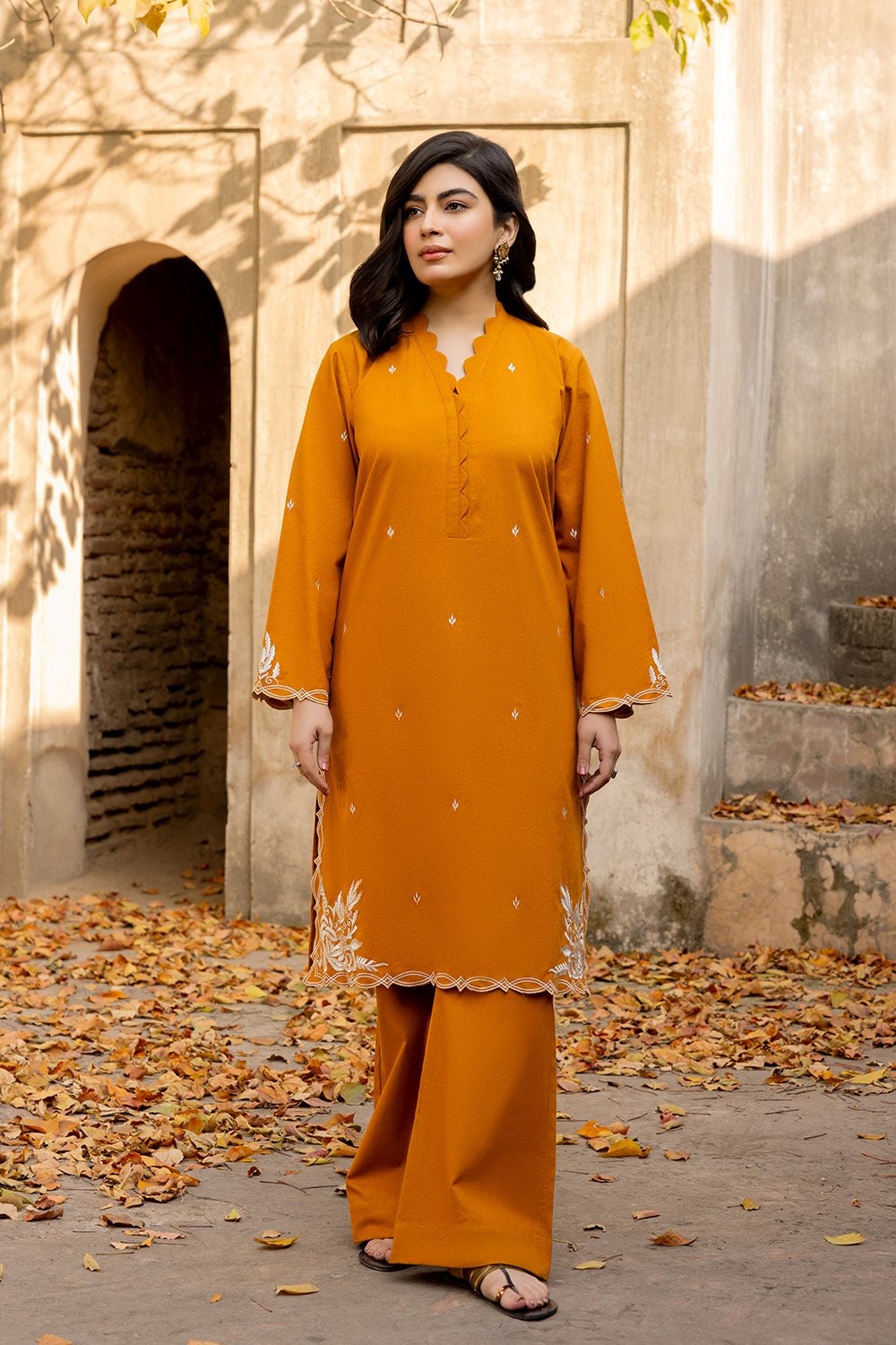 Danedar Embroidered Shirt And Dyed  Trouser WGK-DRW-DE-3142