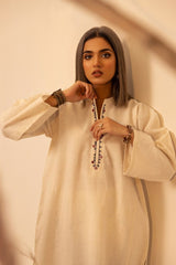 Karandi Danedar Embroidered Shirt And Dyed Trouser WGK-DRW-DE-3178