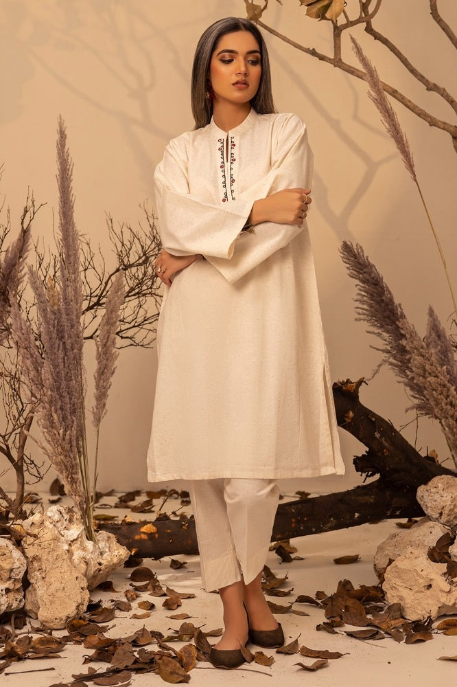 Karandi Danedar Embroidered Shirt And Dyed Trouser WGK-DRW-DE-3178