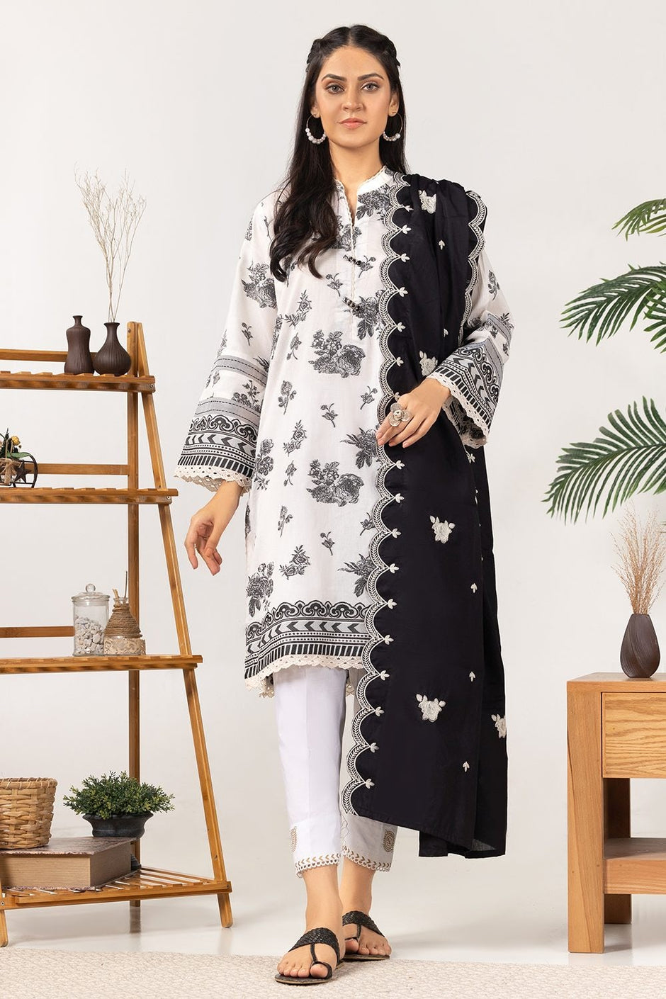 The Loom Shirt And Embroidered Dupatta