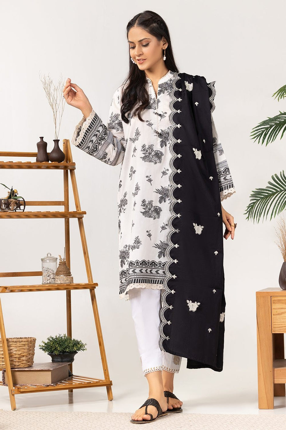 The Loom Shirt And Embroidered Dupatta