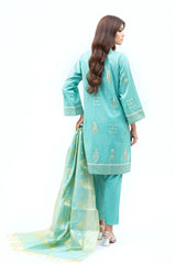 Jacquard Shirt And Trouser With Jacquard Dupatta WGK-JQS-DY-2511