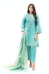 Jacquard Shirt And Trouser With Jacquard Dupatta WGK-JQS-DY-2511