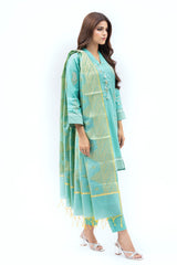 Jacquard Shirt And Trouser With Jacquard Dupatta WGK-JQS-DY-2511