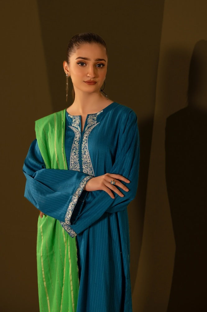 Jacquard Embroidered Shirt And Dupatta WGK-JQW-DE-2955