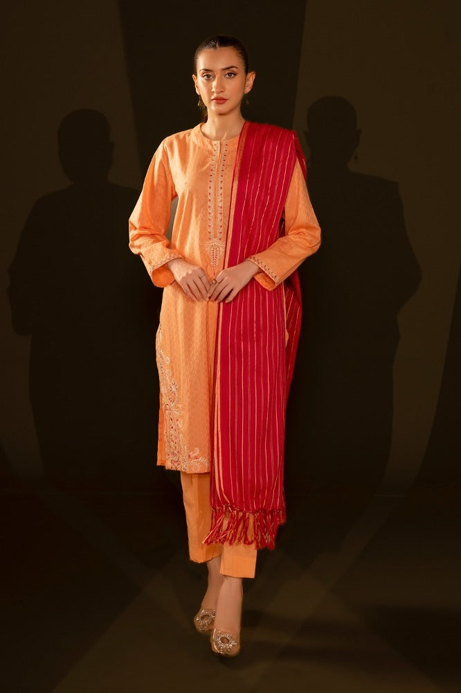 Jacquard Embroidered Shirt And Jacquard Dupatta WGK-JQW-DE-2956