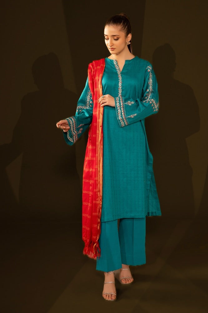 Jacquard Embroidered Shirt And Jacquard Dupatta WGK-JQW-DE-2960