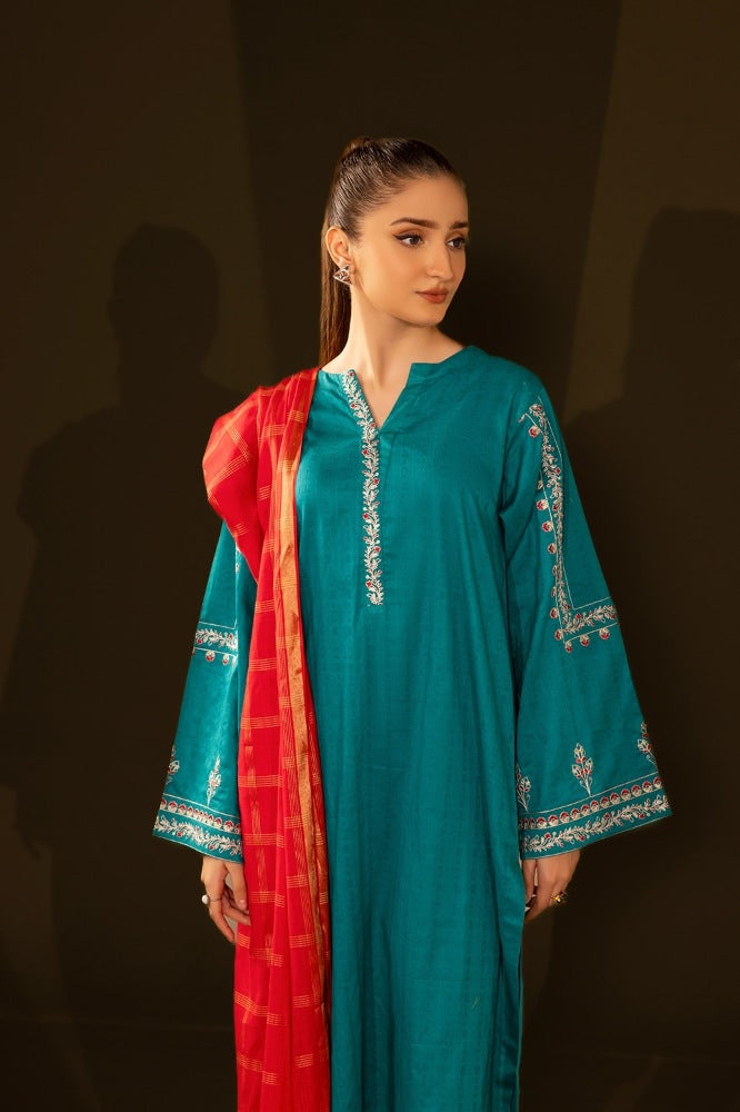 Jacquard Embroidered Shirt And Jacquard Dupatta WGK-JQW-DE-2960