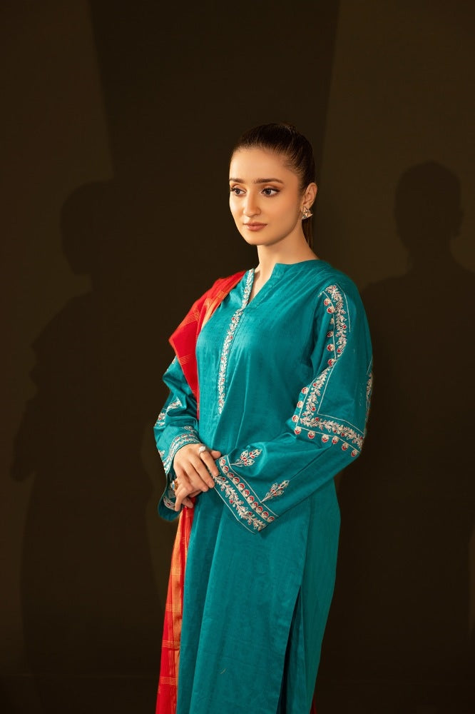 Jacquard Embroidered Shirt And Jacquard Dupatta WGK-JQW-DE-2960