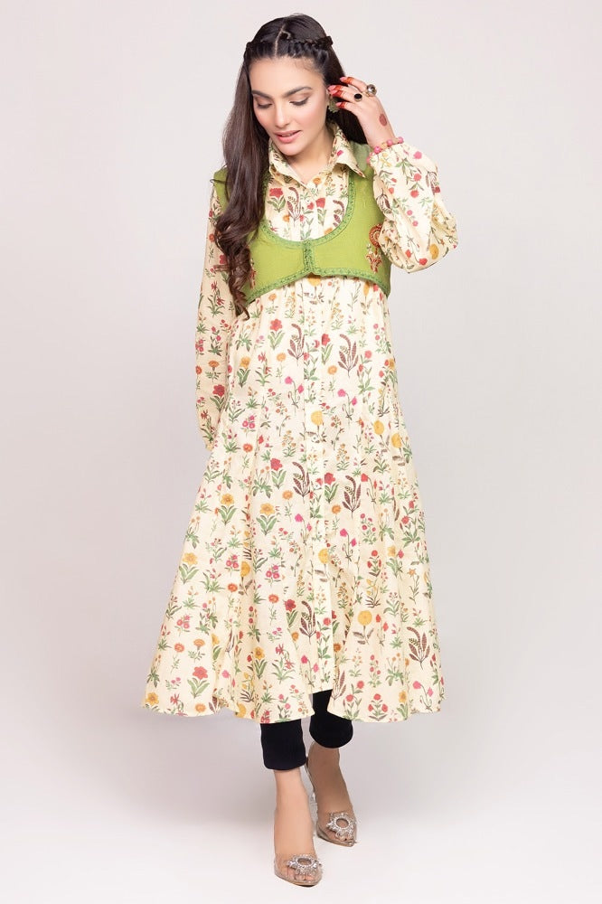 Printed Melody Embroidered WaistCoat