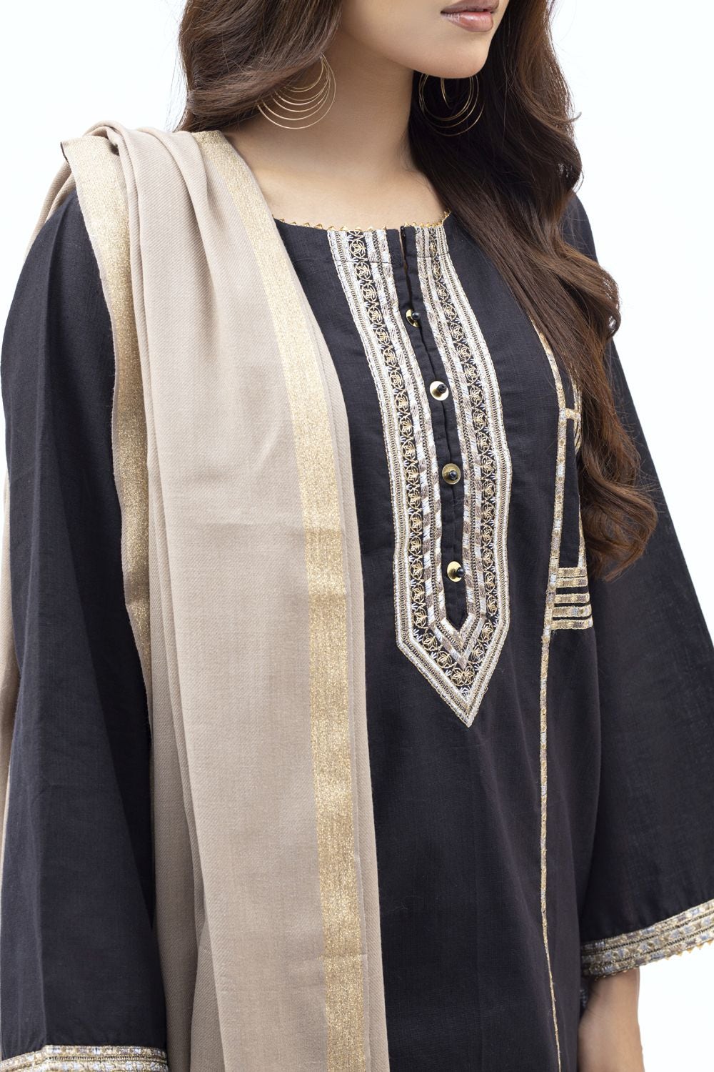 Khaddar Embroidered Shirt And Acrylic Shawl WGK-KDW-DE-2019